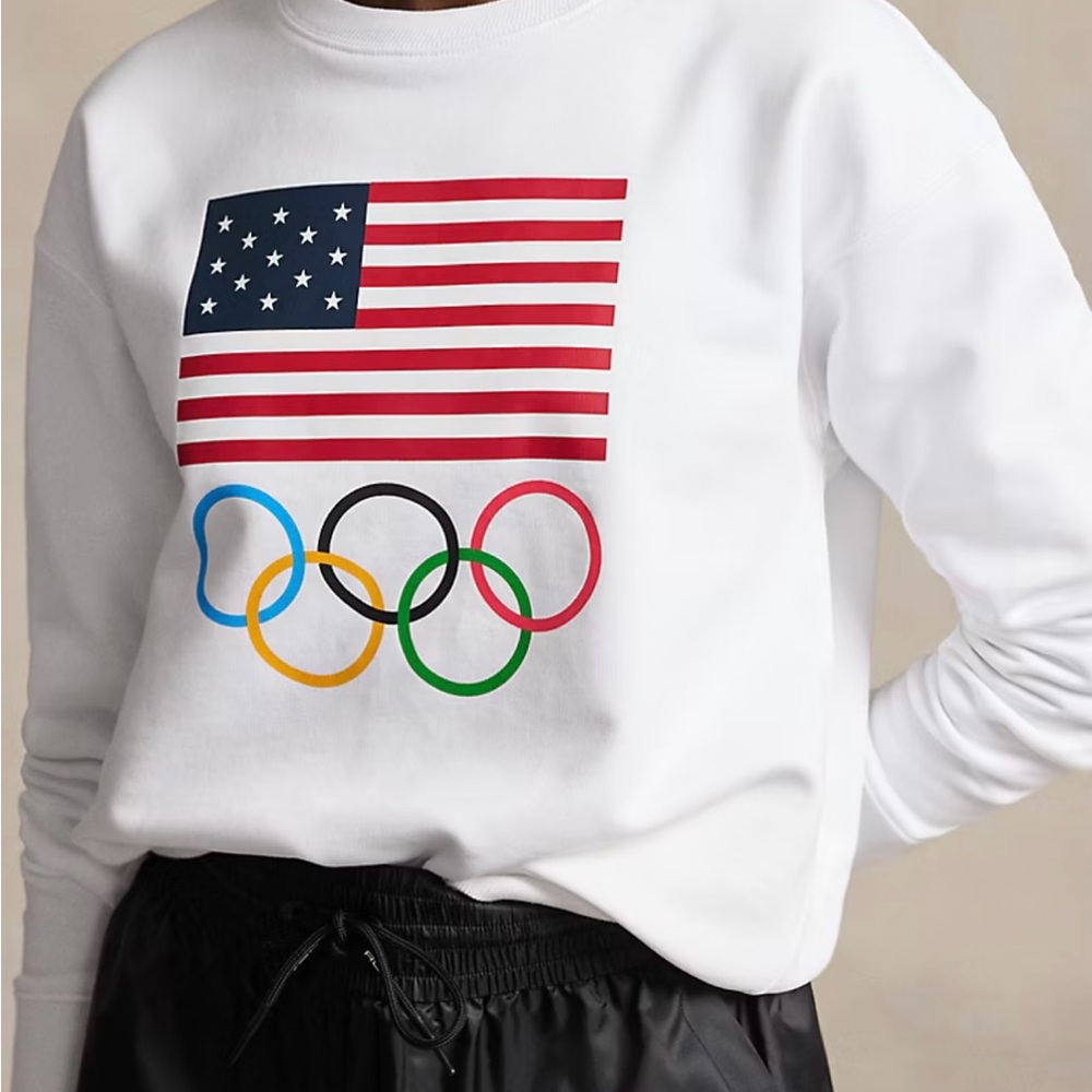 Ralph Lauren White Olympics Crewneck Sweater